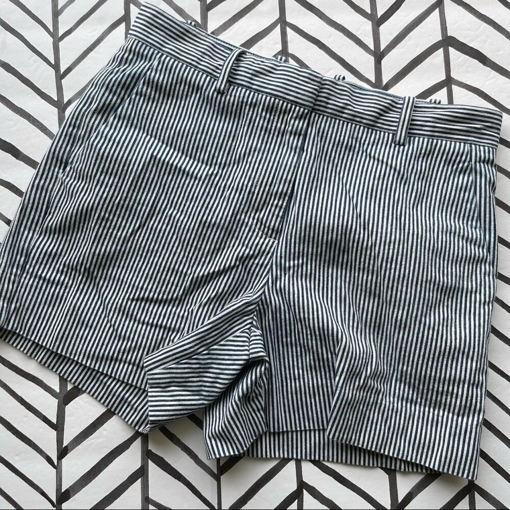 Gap Tailored Shorts Navy and White Striped